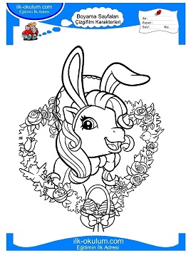 Çocuklar İçin My Little Poni Boyama Sayfaları 